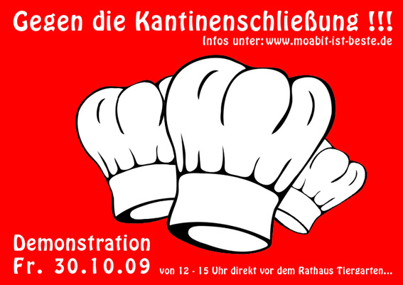 Demo gegen die Kantinenschließung